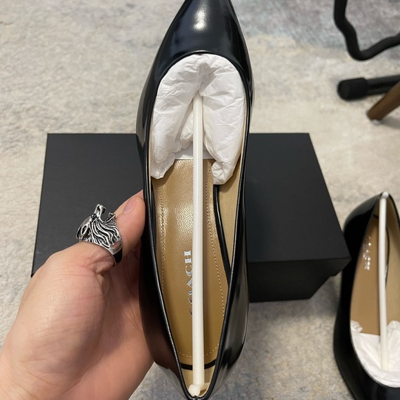 NIB Women's Size 6 Coach G1993 Unipump Jet Mirror Leather 1.5" Heels In Black - Picture 6 of 12